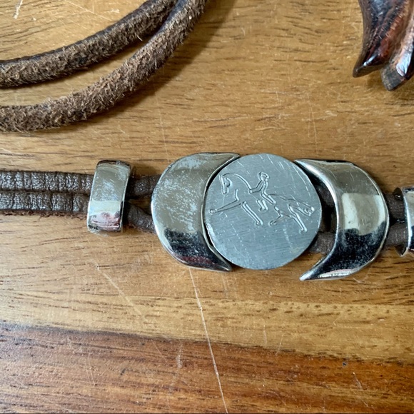 Leather Silver & Wooden Bracelets - Picture 5 of 5